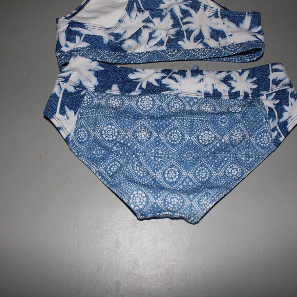 Blue & White 2 Pcs Justice Bikini Swimsuit Size 14 - Picture 7 of 11